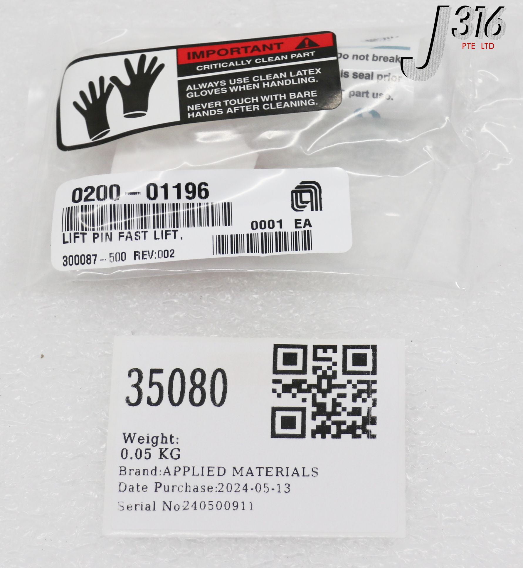 各種　5ケース 35080 APPLIED MATERIALS LIFT PIN, FAST LIFT, ALUMINA